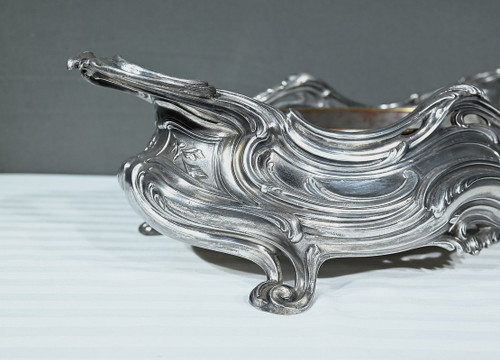 Blumenkasten aus versilberter Bronze, Victor Saglier, Jugendstil - Ende XIX.