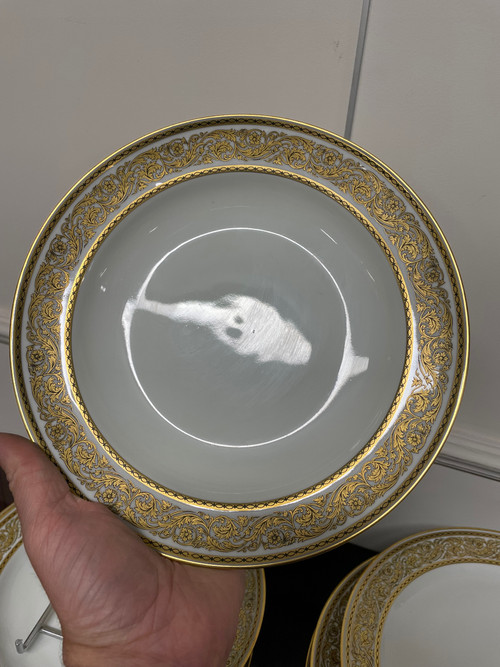 Bernardaud - Set di 24 piatti d'oro in porcellana di Limoges