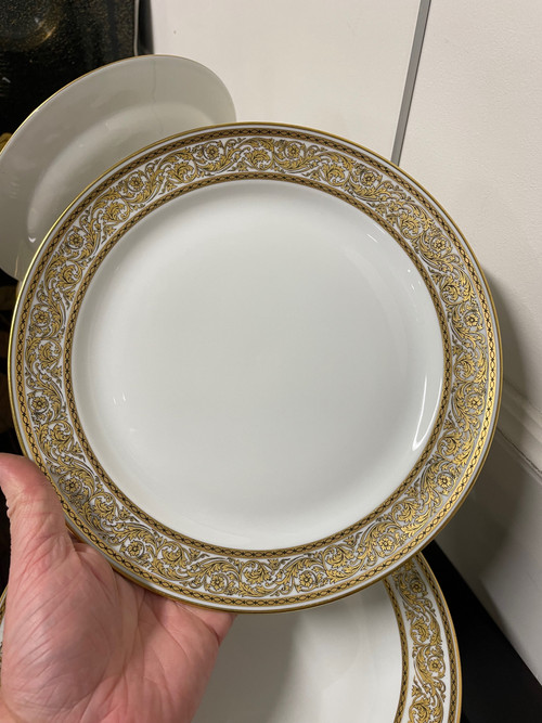 Bernardaud - Set di 24 piatti d'oro in porcellana di Limoges
