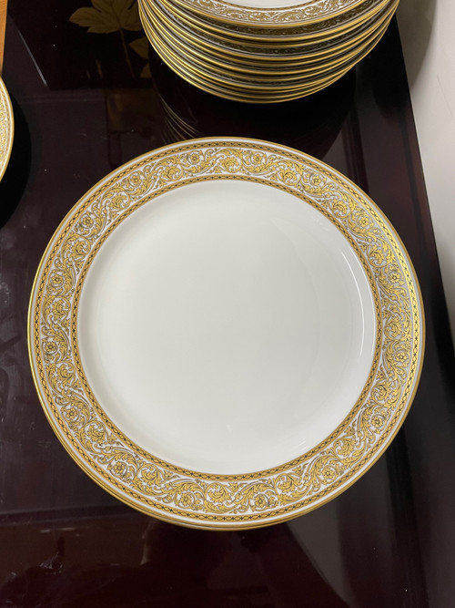 Bernardaud - Set di 24 piatti d'oro in porcellana di Limoges