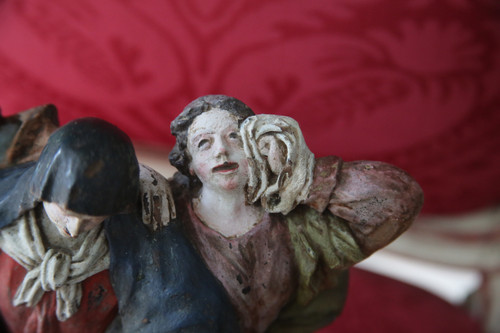 Groupe de femmes, terre cuite, Italie XVIIIes