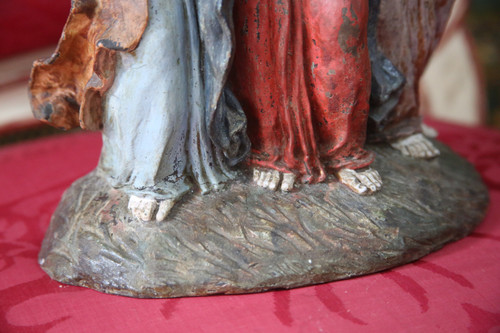 Groupe de femmes, terre cuite, Italie XVIIIes