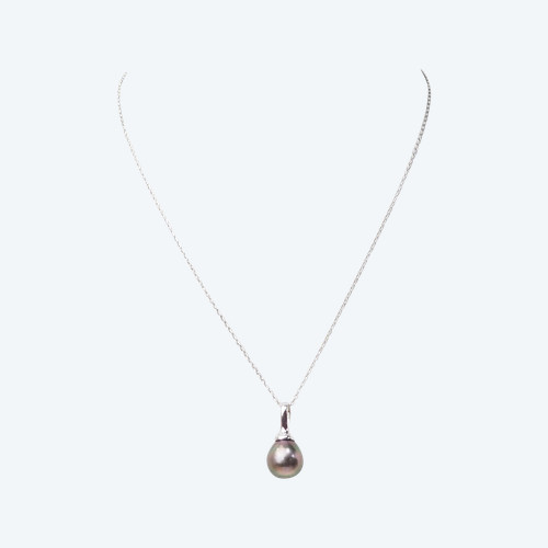 Collana in oro bianco e perle di Tahiti