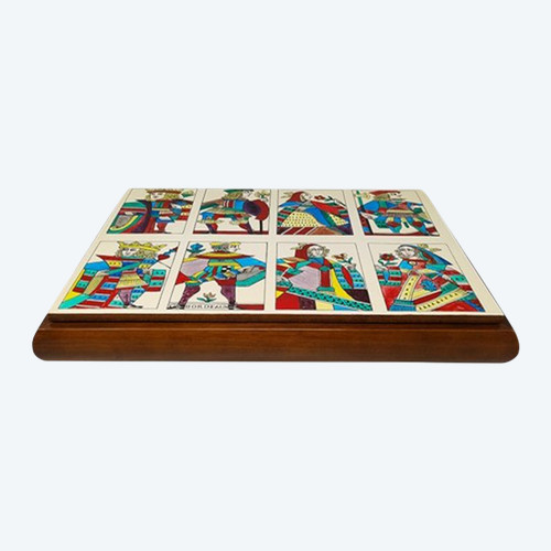 Scatola di carte da gioco originale degli anni '60 di Piero Fornasetti in ottime condizioni. Realizzata in Italia