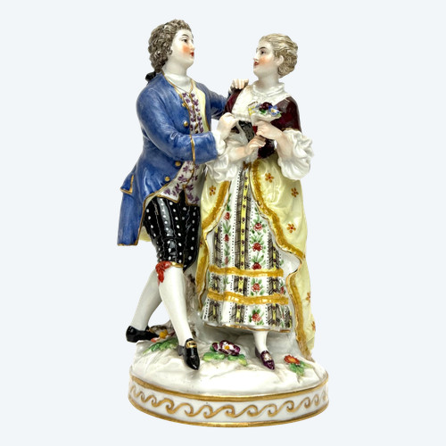 Rudolstadt - gallant scene in German porcelain.