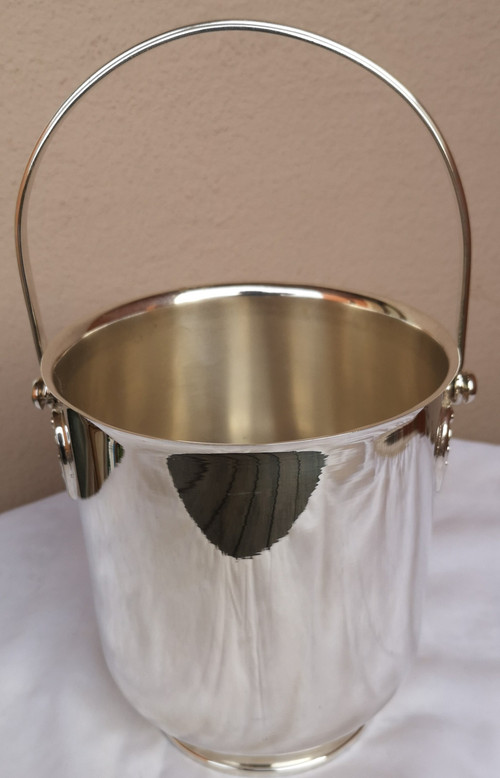 Eiseimer aus versilbertem Metall Christofle Modell Muschel Kollektion Gallia