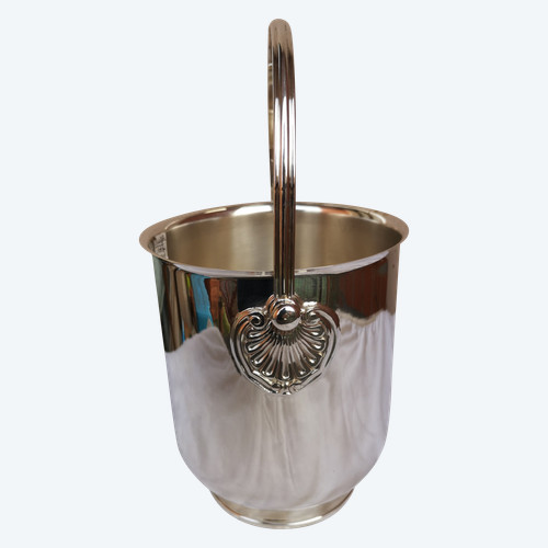 Eiseimer aus versilbertem Metall Christofle Modell Muschel Kollektion Gallia