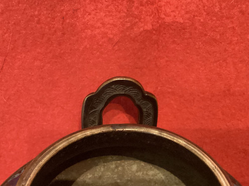 Cloisonné enamel bowl signed