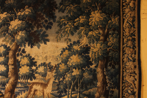 Verdure Tapestry From Flanders From The 17th Century