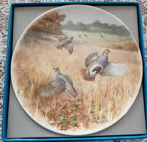 Set of 12 game and feather hunting plates