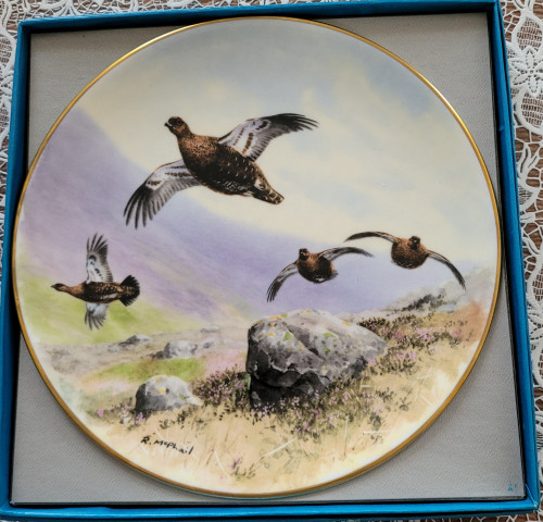 Set of 12 game and feather hunting plates