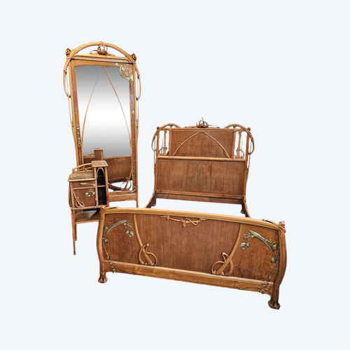 Jugendstil-Schlafzimmerset "Wasserlilien"