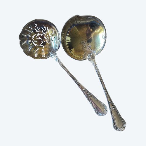2 Christofle serving pieces.