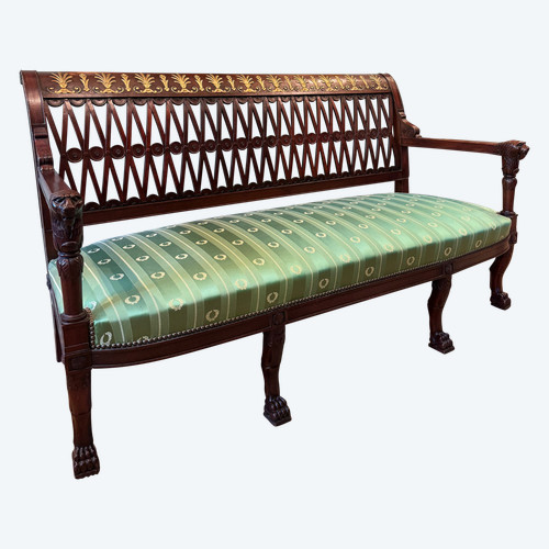 Außergewöhnliches Consulat-Sofa, Nach Dem Modell Von Jacob Frères, 19.