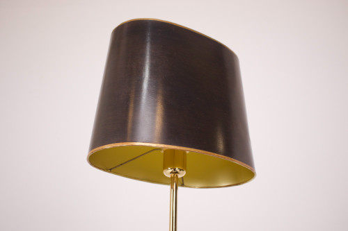 Coppia di lampade in plexiglas e ottone.