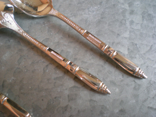 9 Ercuis silver-plated moka spoons