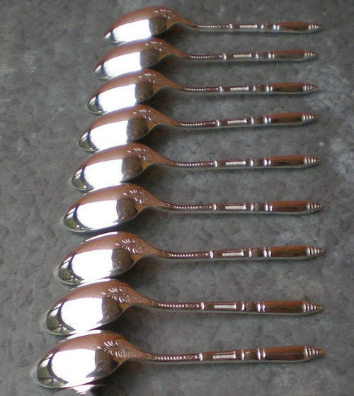 9 Ercuis silver-plated moka spoons