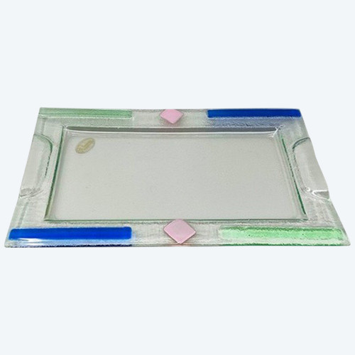1970s Astonishing Tray By Albatros in Murano Glass. Made in Italy