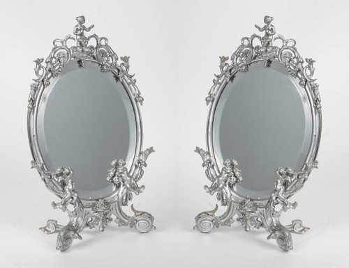 A fine pair of late 19th century table mirrors