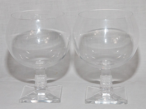  Série De 6 Verres En Cristal Modèle Argos De Lalique 