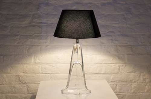 Floor lamps in transparent half crystal.
