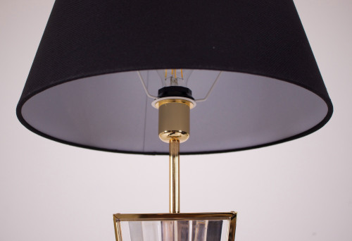Paire lampes hautes plexiglas, Hollywood Regency