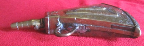 Ancienne gourde à poudre ou poire origine Berbère travail Oriental Artisanal début XXème