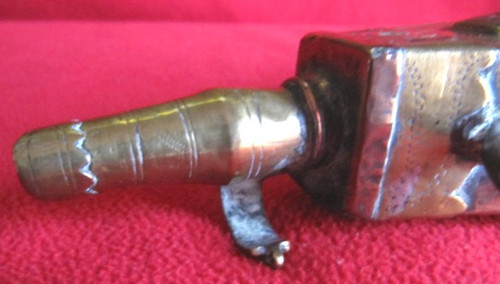 Ancienne gourde à poudre ou poire origine Berbère travail Oriental Artisanal début XXème