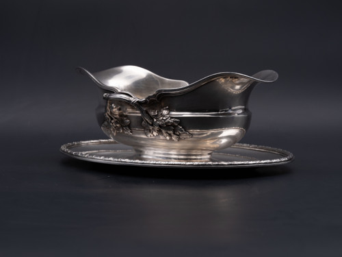 Saucière en argent massif, fin XIXe / début XXe siècle