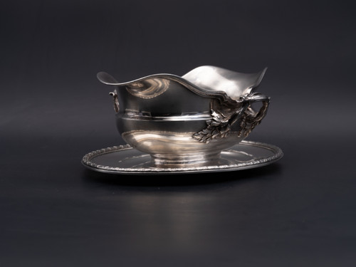 Saucière en argent massif, fin XIXe / début XXe siècle