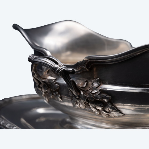 Saucière en argent massif, fin XIXe / début XXe siècle