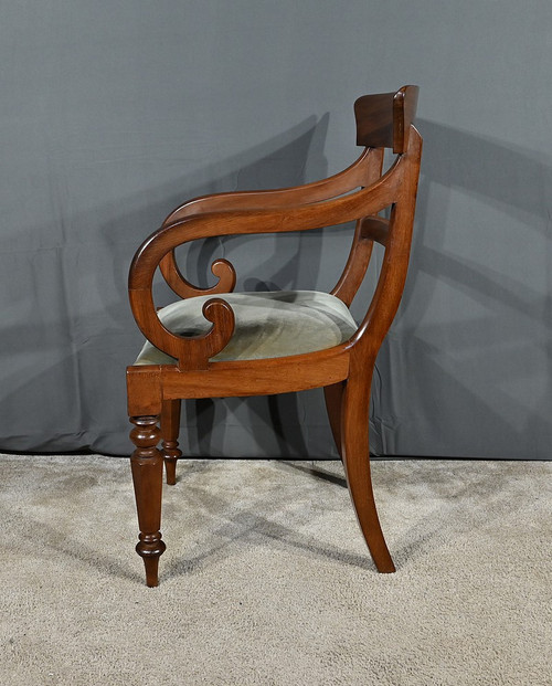 Fauteuil à Crosses en Acajou, époque Victorienne, Angleterre – 2ème partie XIXe