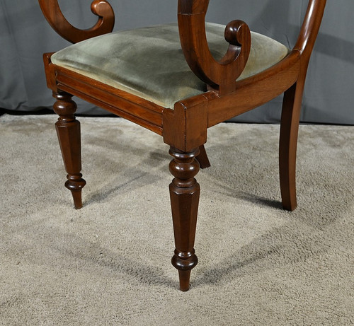 Fauteuil à Crosses en Acajou, époque Victorienne, Angleterre – 2ème partie XIXe