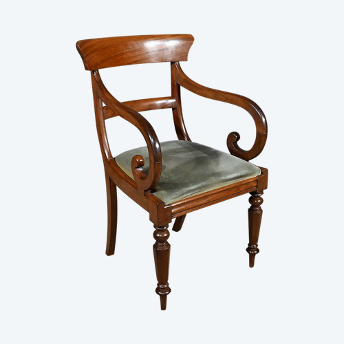 Fauteuil à Crosses en Acajou, époque Victorienne, Angleterre – 2ème partie XIXe