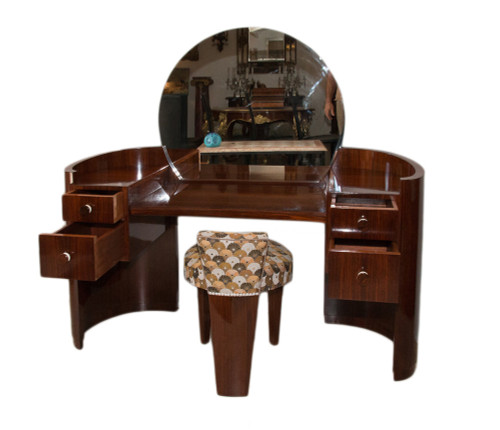 Coiffeuse Et Son Pouf époque Art Déco 
