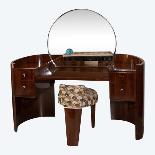 Coiffeuse Et Son Pouf époque Art Déco 
