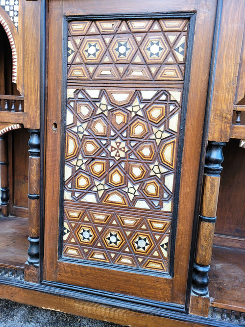 G Parvis, Console + Miroir, école De Madrassa, XIXème Siècle