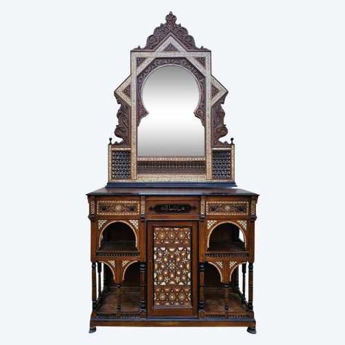 G Parvis, Console + Miroir, école De Madrassa, XIXème Siècle