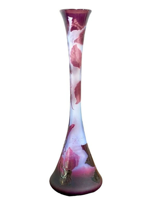 D'argental Soliflore Vase „Aux Roses“
