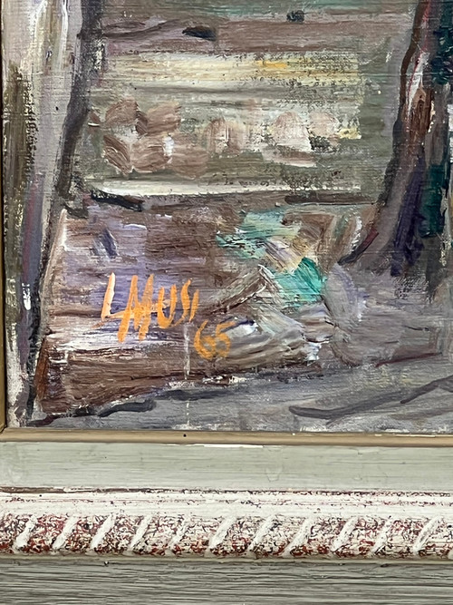 GROSSES GEMÄLDE / ÖL AUF LEINWAND DATIERT 1965 / „QUAI DE MONTEBELLO IN PARIS“