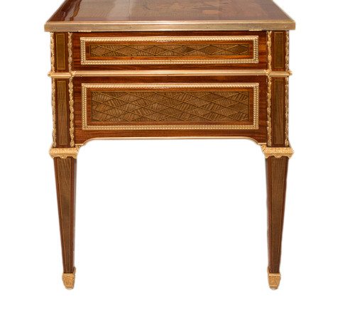 Coiffeuse Style Louis XVI En Marqueterie époque Fin XIXe