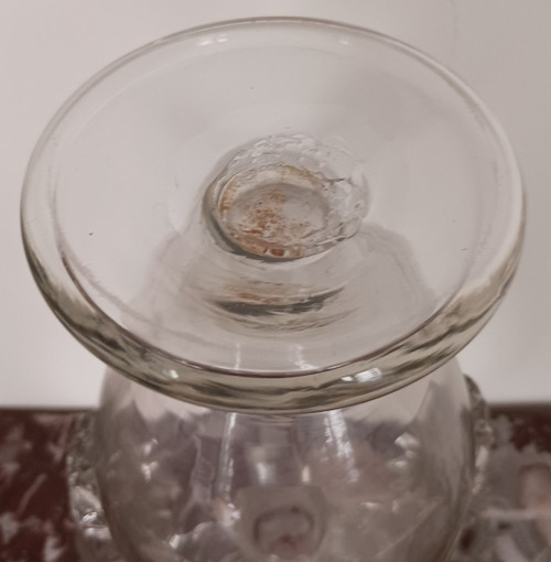 Fine XVIII secolo - grande vaso a balaustro neoclassico in vetro soffiato - Luigi XVI