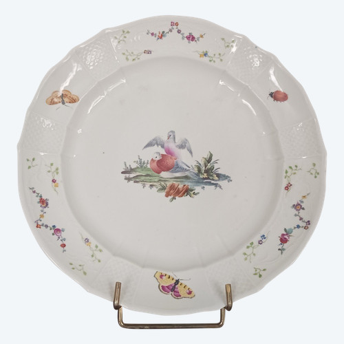 Fürstenberg Manufacture - table plate - ornithological decor - porcelain