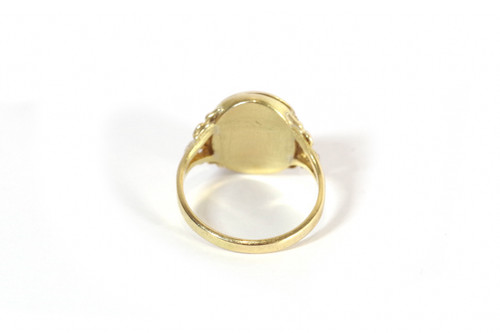 Anello con sigillo segreto "I" in oro 18k, anello con sigillo, anello per uomo e donna, anello di apertura, 