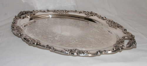 Large Reed & Barton Silver Metal Tray  