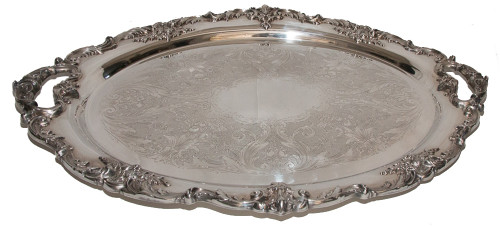 Large Reed & Barton Silver Metal Tray  