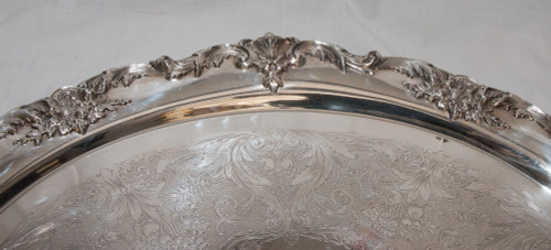 Large Reed & Barton Silver Metal Tray  