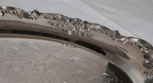Large Reed & Barton Silver Metal Tray  