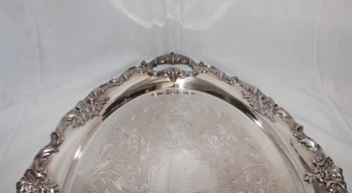Large Reed & Barton Silver Metal Tray  