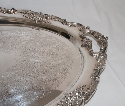 Large Reed & Barton Silver Metal Tray  
